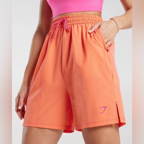 Gymshark Sport Woven Shorts - Solstice Orange S NWOT - Picture 1 of 13